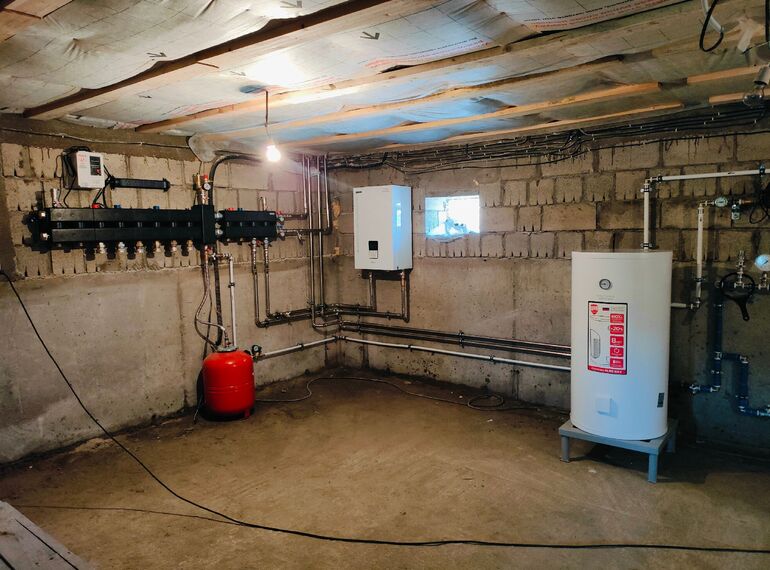 Газовое отопление для частного дома из газобетона в г. Красноярск.