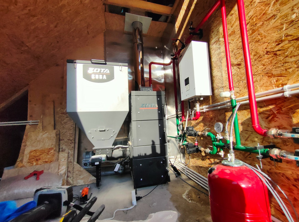 Отопление частного дома под ключ в Красноярске. Установка угольного котла отопления, водоснабжение, тёплые полы, канализация. Площадь 100 м2. - 2