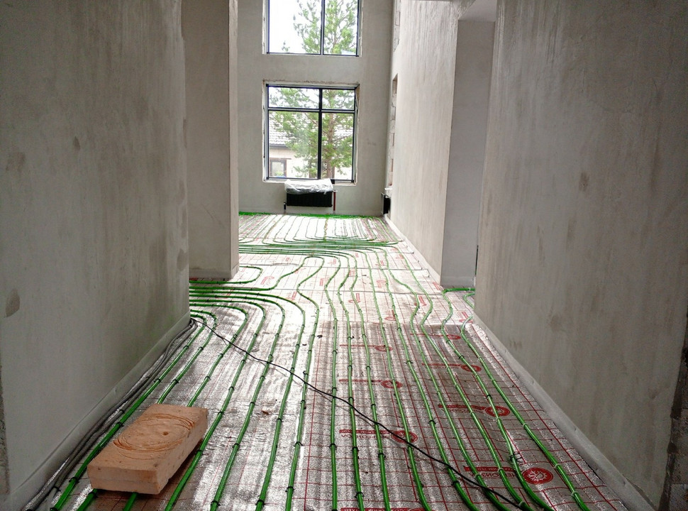 Отопление, водоснабжение, канализация, тёплый пол под ключ для частного дома из газобетона. 210 м2. п. Кузнецово. - 6