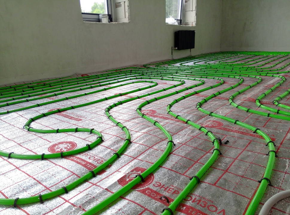 Отопление, водоснабжение, канализация, тёплый пол под ключ для частного дома из газобетона. 210 м2. п. Кузнецово. - 8