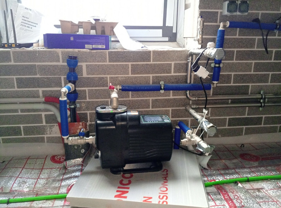 Отопление, водоснабжение, канализация, тёплый пол под ключ для частного дома из газобетона. 210 м2. п. Кузнецово. - 10