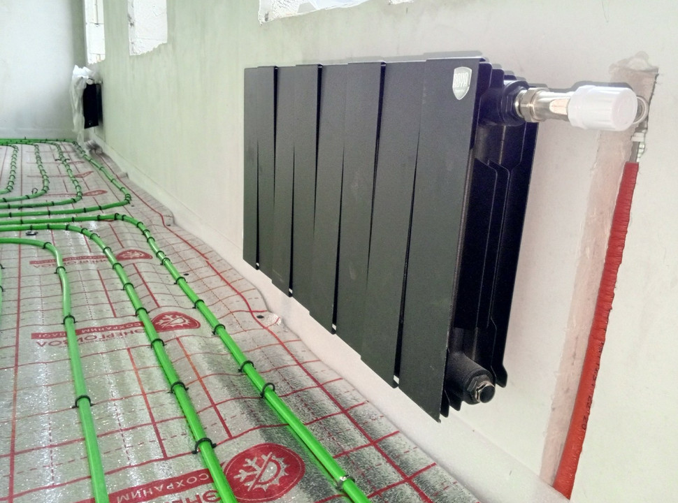 Отопление, водоснабжение, канализация, тёплый пол под ключ для частного дома из газобетона. 210 м2. п. Кузнецово. - 14