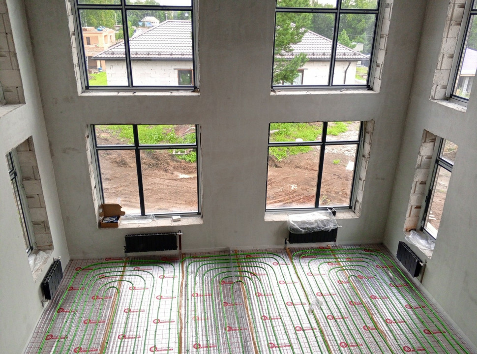 Отопление, водоснабжение, канализация, тёплый пол под ключ для частного дома из газобетона. 210 м2. п. Кузнецово. - 16